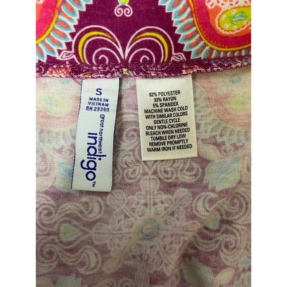 Great Northwest Indigo Paisley Print Maxi Skirt Size Small - Picture 4 of 4